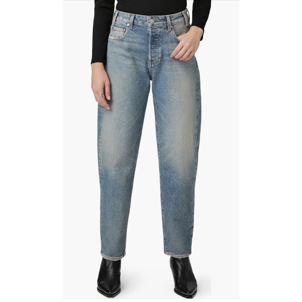 NWT Paige Alexis High Waist Ankle Barrel Jeans in Cats Meow Distressed Size: 27